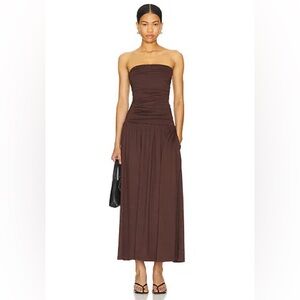 NIA NWT brown strapless dress Santal Dress